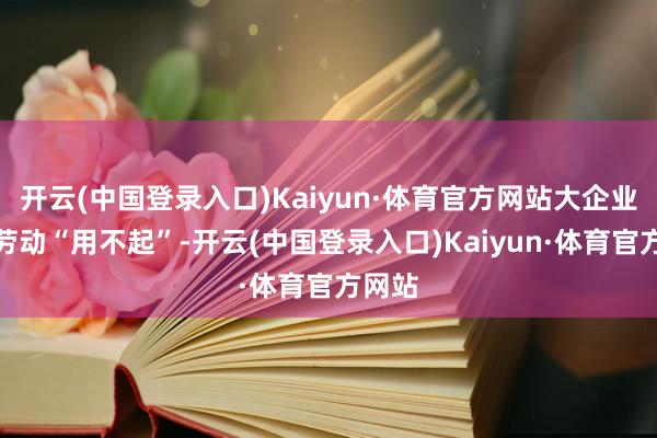 开云(中国登录入口)Kaiyun·体育官方网站大企业资管劳动“用不起”-开云(中国登录入口)Kaiyun·体育官方网站