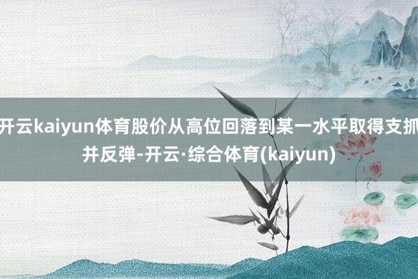 开云kaiyun体育股价从高位回落到某一水平取得支抓并反弹-开云·综合体育(kaiyun)