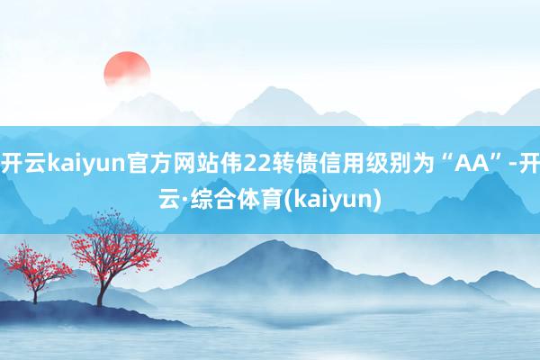 开云kaiyun官方网站伟22转债信用级别为“AA”-开云·综合体育(kaiyun)