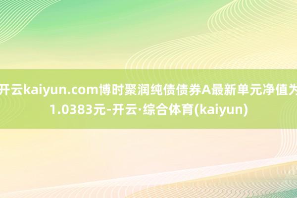 开云kaiyun.com博时聚润纯债债券A最新单元净值为1.0383元-开云·综合体育(kaiyun