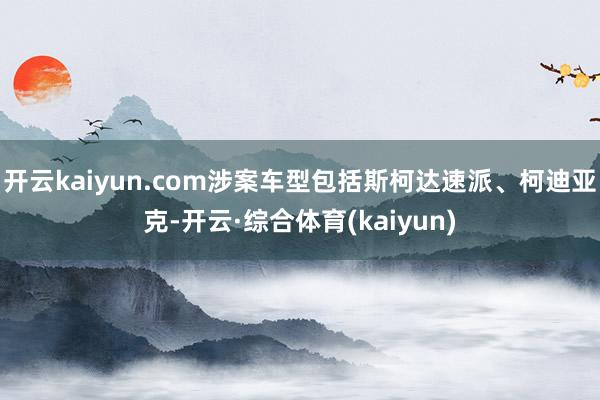 开云kaiyun.com涉案车型包括斯柯达速派、柯迪亚克-开云·综合体育(kaiyun)