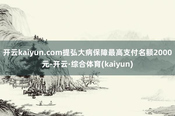 开云kaiyun.com提弘大病保障最高支付名额2000元-开云·综合体育(kaiyun)