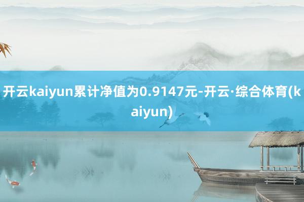 开云kaiyun累计净值为0.9147元-开云·综合体育(kaiyun)