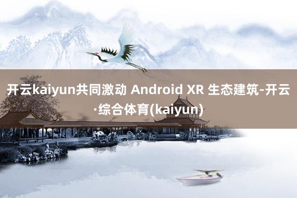 开云kaiyun共同激动 Android XR 生态建筑-开云·综合体育(kaiyun)