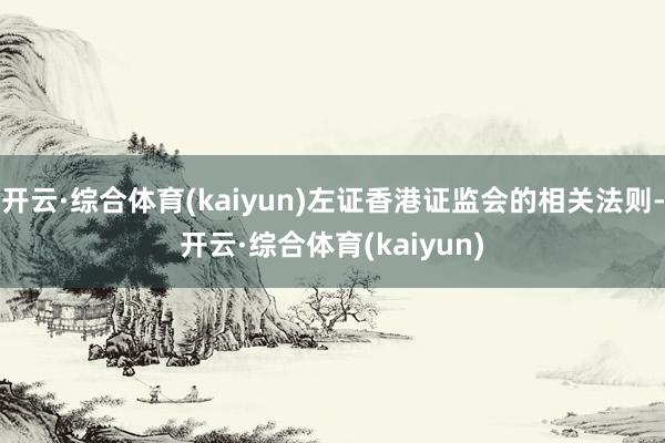 开云·综合体育(kaiyun)左证香港证监会的相关法则-开云·综合体育(kaiyun)