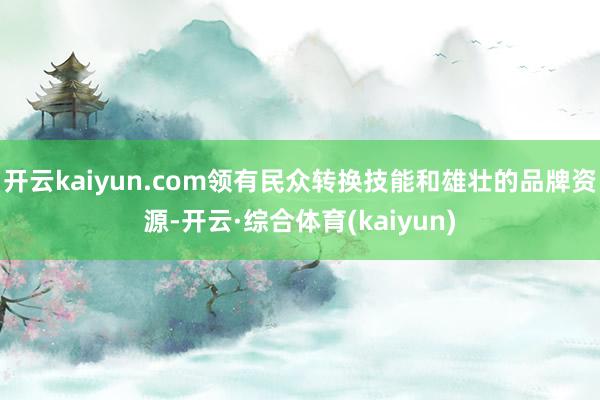 开云kaiyun.com领有民众转换技能和雄壮的品牌资源-开云·综合体育(kaiyun)